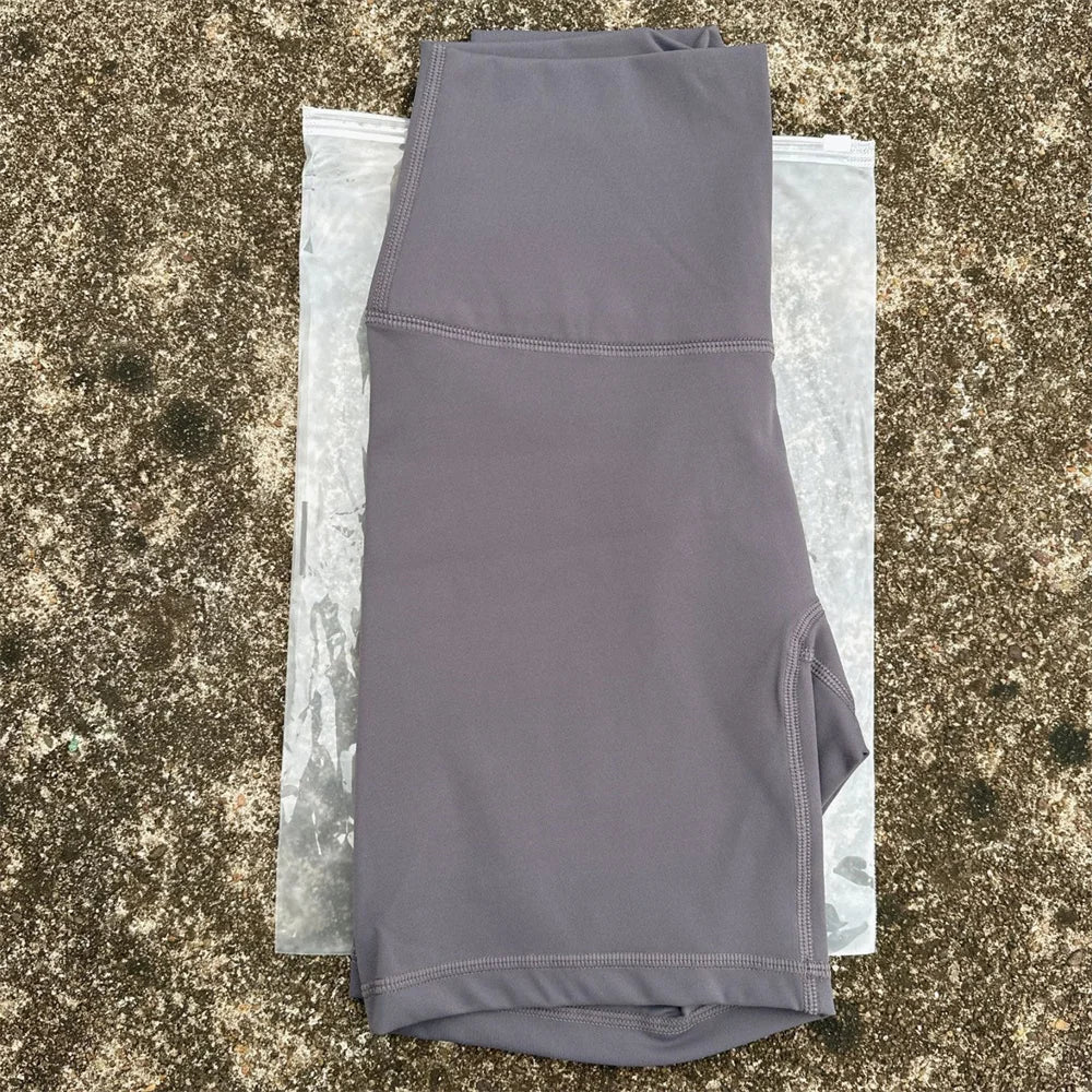 Solid Color High Waist Yoga Short Leg Cycling Women Fitness Sports Short Comprehensive Training Jog Squat Proof Internal Pocket
