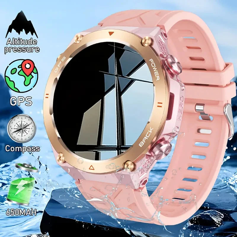 SENBONO 2025 Built-in GPS Women's Smart Watch Bluetooth Call 1ATM Waterpro Military Sports Fitness Tracker Smartwatch for Women