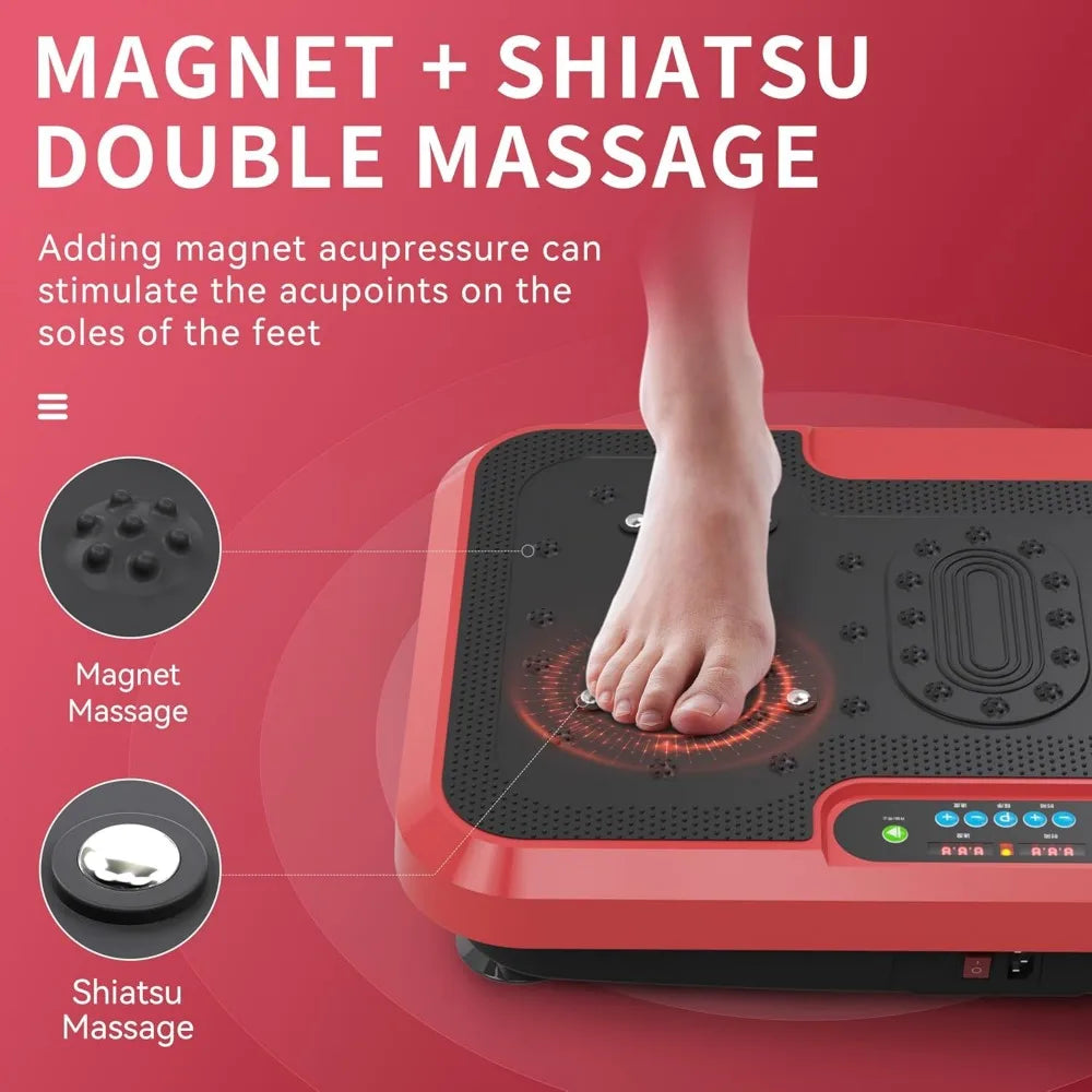 Vibration Plate Exercise Machine for Lymphatic Drainage, Power Plate Vibration Platform for Weight Loss, Shaping Toning & Wellne