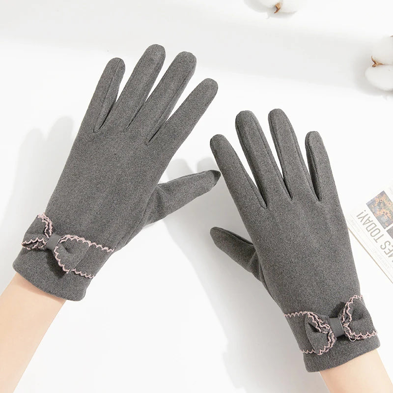 New Grace Fashion Lady Gloves Women Winter Vintage Touch Screen Driving Keep Warm Windproof Glove Mittens Dropshiping G072