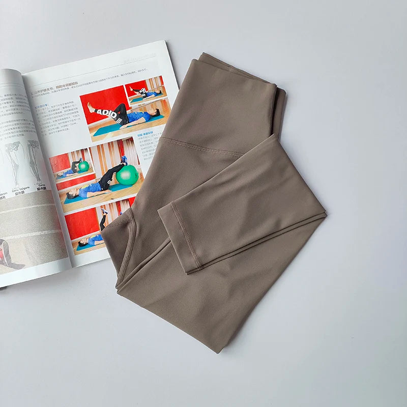 High-End Women's Naked Feeling Fitness Leggings Soft Workout Yoga Pants Energy Gym Tights for Running