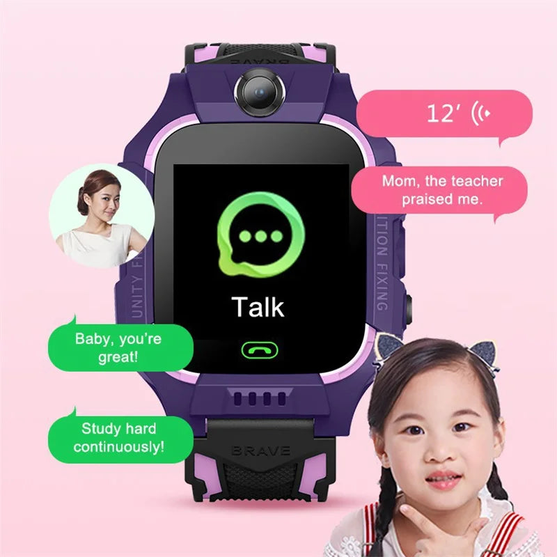 Z6 Kids Smart Watch Sim Card Call Phone Smartwatch Waterproof Camera 1.44-inch Touch-screen Alarm Clock