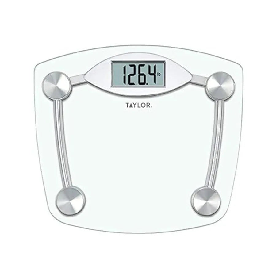 taylor Digital Bath Scale for Home Use with High Precision Weight Measurement and Large Backlit Display Ideal for Daily Health