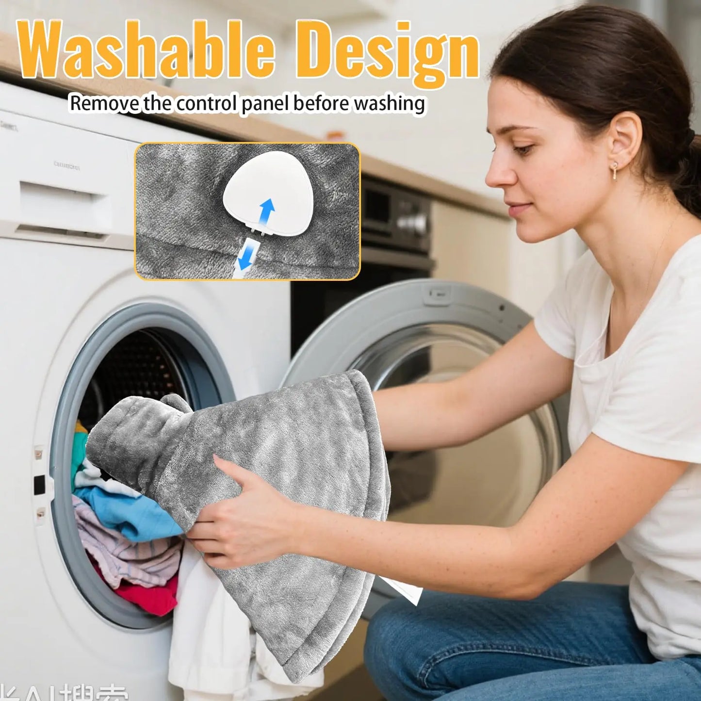 Heating Shawl Heated Pad for Neck with 9 Heat Levels Heat Cushion Shoulder Back Joint Muscle Soreness Pain Relief with 4 Timers