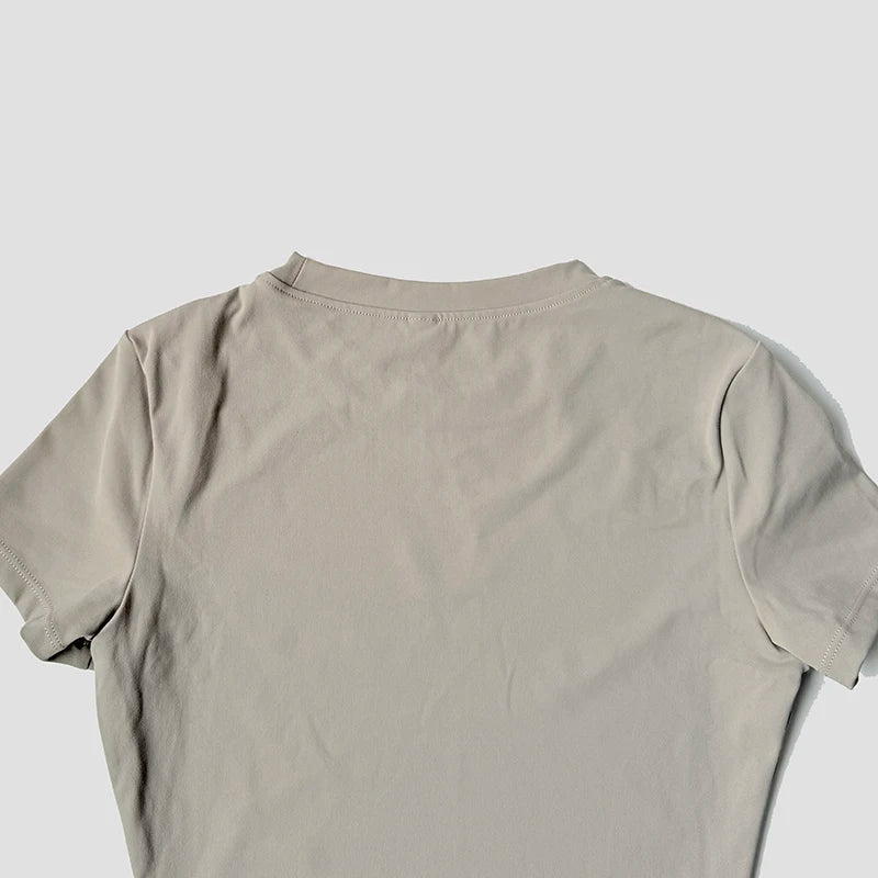 Women's Sports Yoga Set Seamless Knitted Fitness Gym Clothes Sportswear Short Sleeve Crop Top Tracksuits Gym Short Leggings