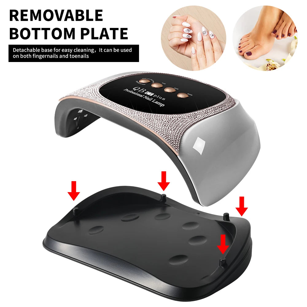 UV/LED Nail Dryer Lamp 57 LEDS Quick Drying Gel Polish Curing Light With LCD Display Manicure Equipment Tools for Acrylic Gel