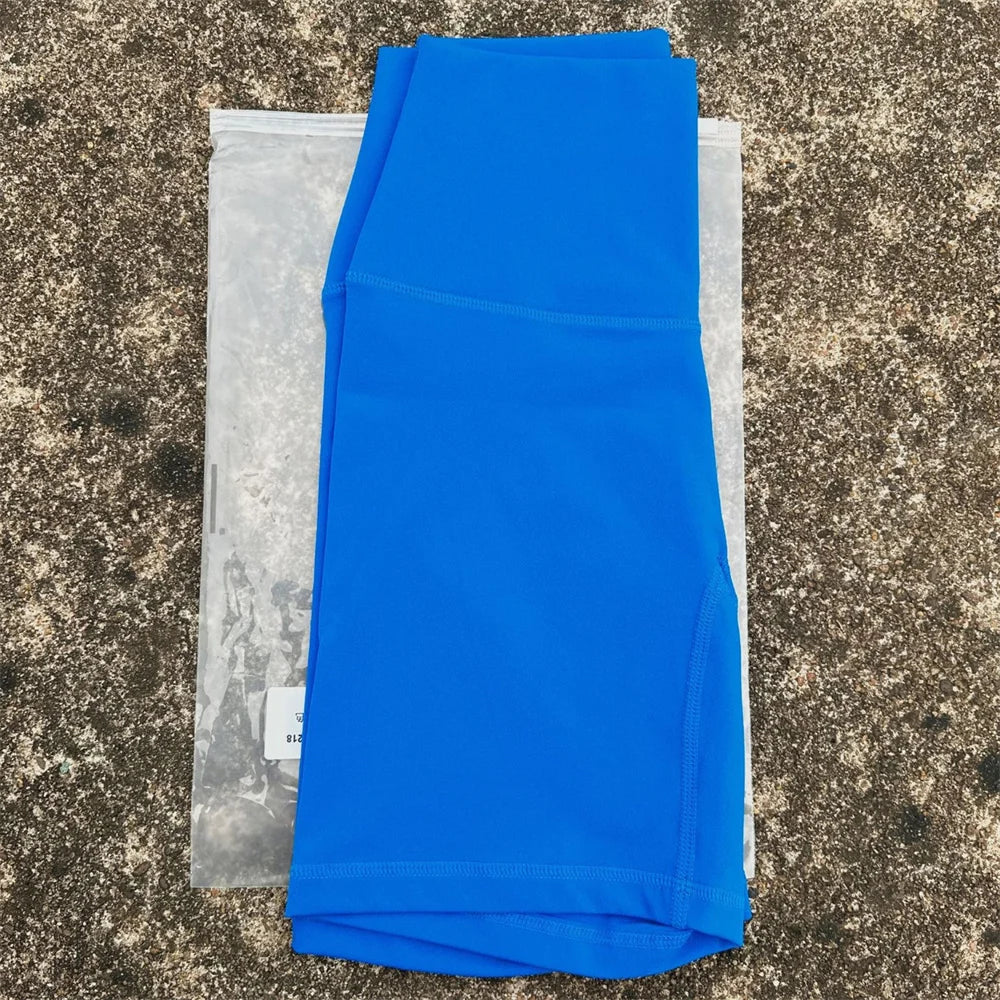 Solid Color High Waist Yoga Short Leg Cycling Women Fitness Sports Short Comprehensive Training Jog Squat Proof Internal Pocket