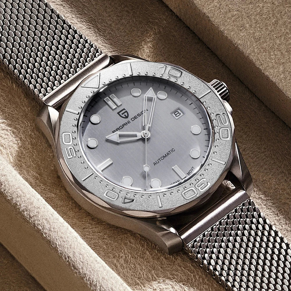 PAGANI DESIGN 007 Mens Watches Luxury Automatic Watch For Men Mechanical Wristwatch AR Sapphire Mirror Super Luminous Waterproof