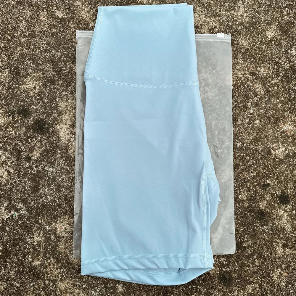 Solid Color High Waist Yoga Short Leg Cycling Women Fitness Sports Short Comprehensive Training Jog Squat Proof Internal Pocket