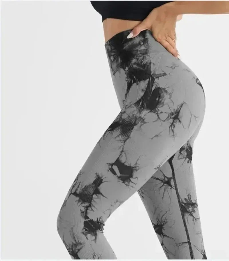 Quick Dry Seamless Women's Yoga Tie-Up Pants High Waist Hip Lift Elastic Fitness Pants No Embarrassment Line Sports Leggings