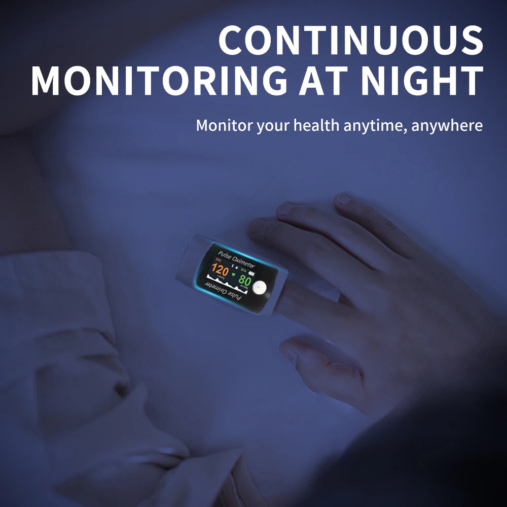 Compact Finger Blood Pressure And Oxygen Monitor Easy to Use Portable Medical Device for Health Measurement