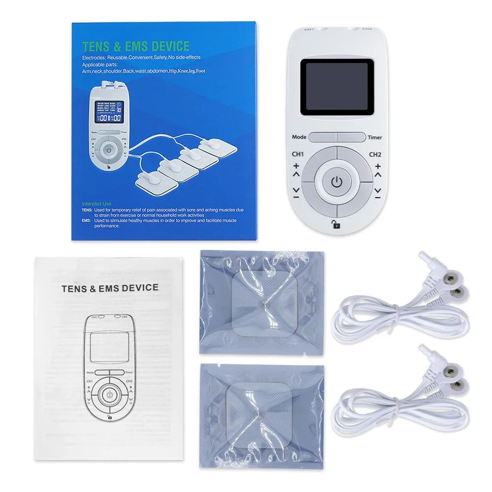 Tens Muscle Stimulator 12-Mode Electric EMS Acupuncture Body Massage Digital Therapy Slimming Machine Electrostimulator 2026