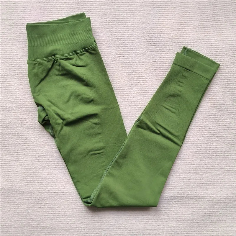 Seamless Sporty Leggings High Elastic Yoga Leggings Fitness Pants Butt Lifting Tights Tummy Control Squat Proof Workout Tights