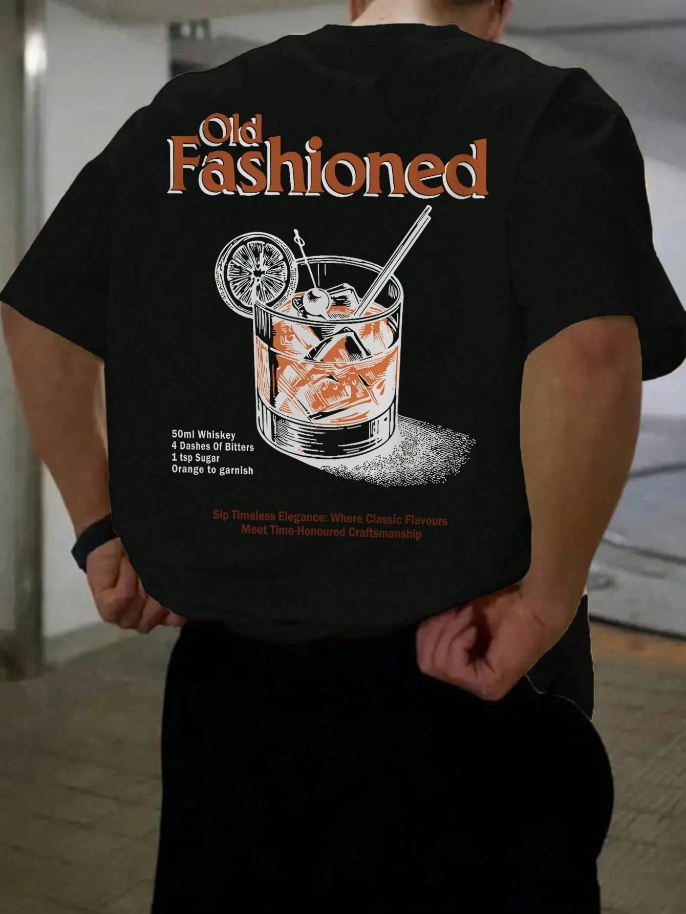 MenS Short Sleeve T-Shirt Loose Fit With English And Beverage Pattern Fashion Casual Crew NeckTop For Spring And Summer tshirt