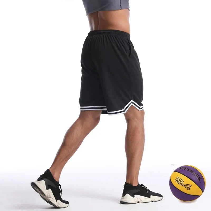 1pcs Men Summer Sports Training Shorts Casual Loose Breathable Fitness Running Speed Drying  American Five Point Shorts