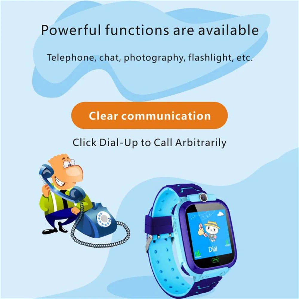 Q12b Children Smart Watch Life Waterproof Kids Positioning Call Smartwatch Remote Locator Watch For Boys Girls