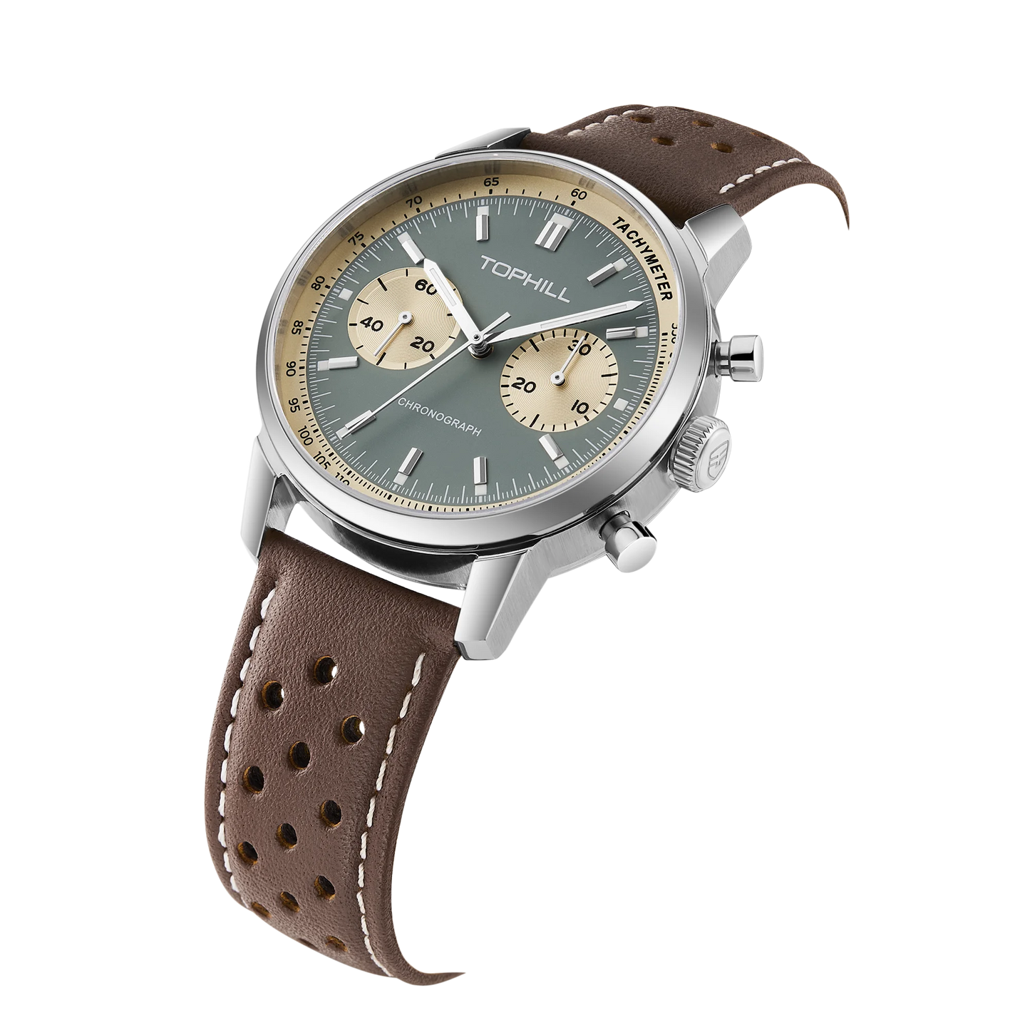 TOPHILL Chronograph Watch Racing Watch Seagull 1963 Watch ST19 Movement Sapphire Crystal  Military Limited