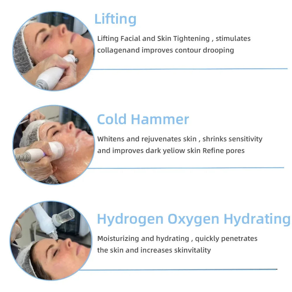 Skintierest 7In1 Multifunctional Water Coagulation Oxygen Micro Grinder H2o2 Facial Skincare and Cleansing Machine Fast Deliver