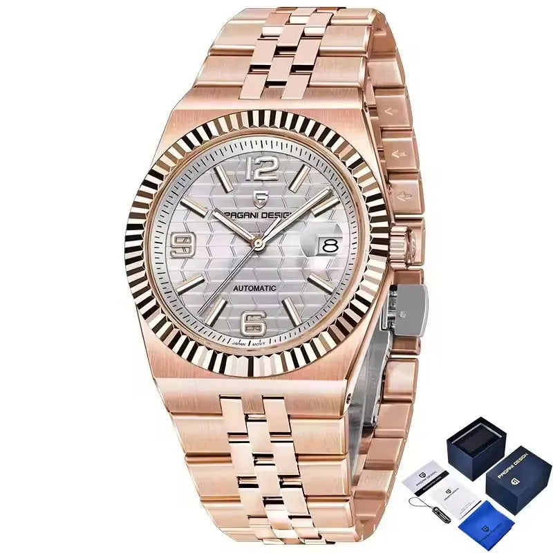 PAGANI DESIGN New Mechanical automatic Date Luxury Watch Sapphire Japan Movt Business Clock Stainless Steel Luminous Men watch