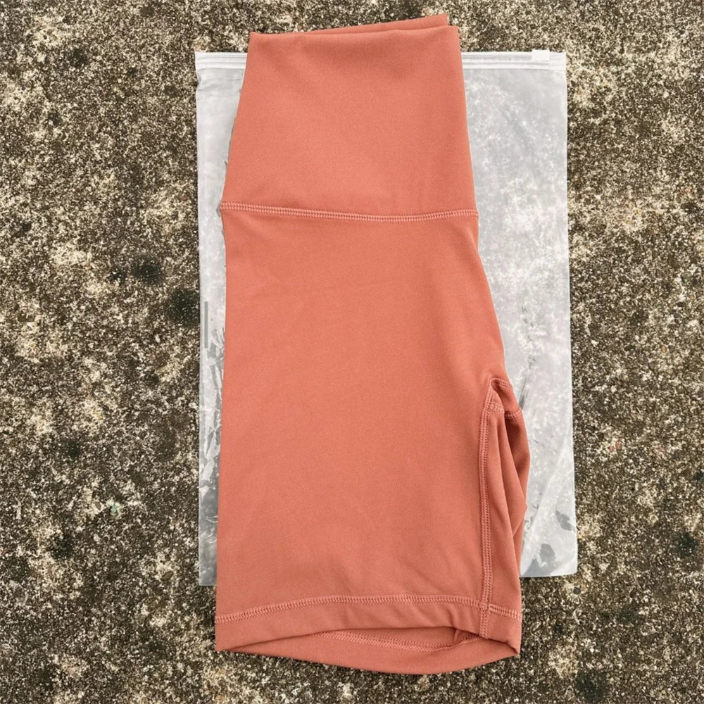 Solid Color High Waist Yoga Short Leg Cycling Women Fitness Sports Short Comprehensive Training Jog Squat Proof Internal Pocket