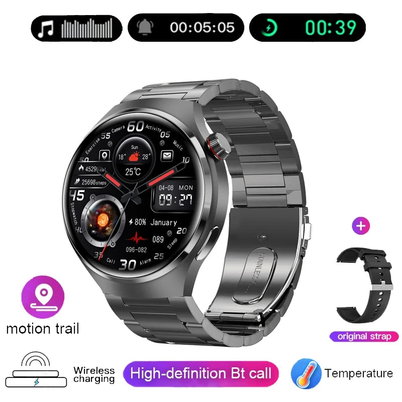 2024 New For Android Smart Watch Men's GT4 Pro 466 * 466 HD screen Bluetooth call IP68 Waterproof Sports Heart rate Smart Watch