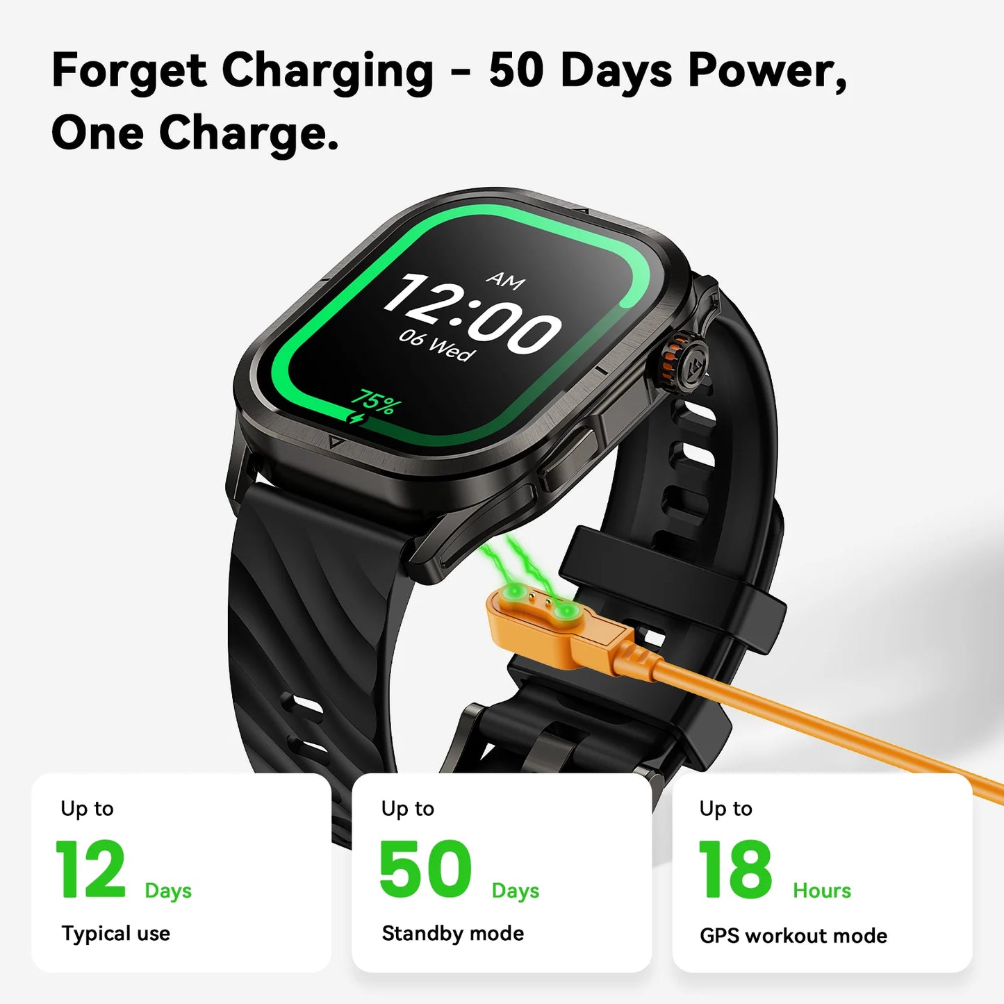 2025 KOSPET MAGIC P10 GPS Smartwatch For Men Anti-Fingerprint AMOLED Screen Dual-Band GNSS IP69K 5ATM Waterproof 180+ Sport Mode