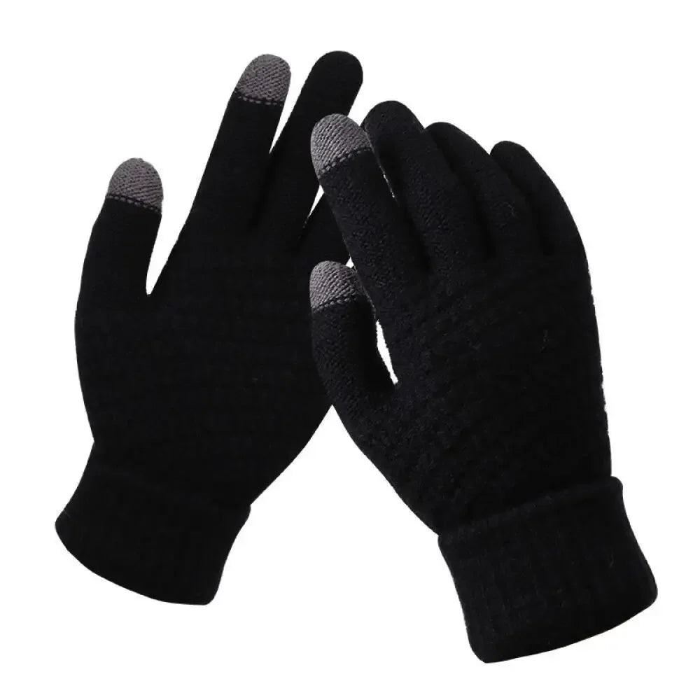 1 Pair Cycling Touch Screen Gloves Female Winter Cute Student Cycling Warm And Cold Korean Version Thick Winter Cotton Gloves