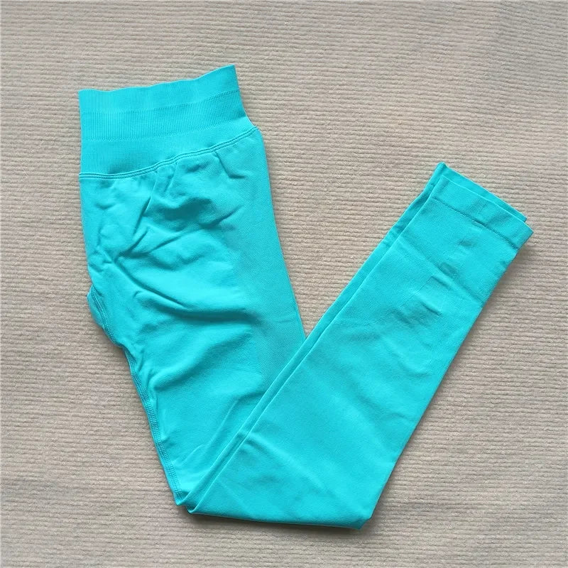 Seamless Sporty Leggings High Elastic Yoga Leggings Fitness Pants Butt Lifting Tights Tummy Control Squat Proof Workout Tights