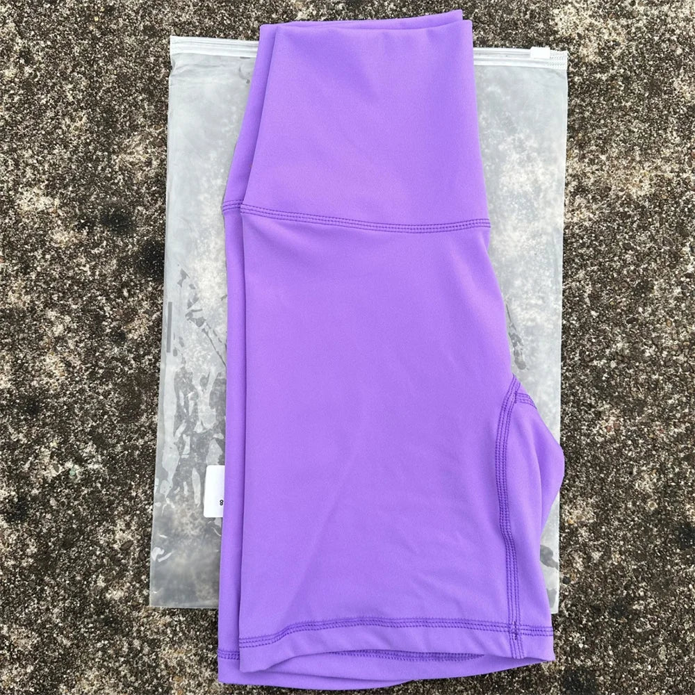 Solid Color High Waist Yoga Short Leg Cycling Women Fitness Sports Short Comprehensive Training Jog Squat Proof Internal Pocket