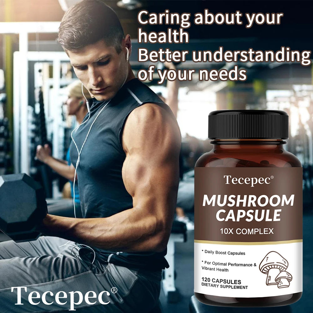 Mushroom Complex Capsules,Containing Lingzhi,Cordyceps,Hericium,Etc.,Antioxidants,Strengthen The Immune System,Improve Memory